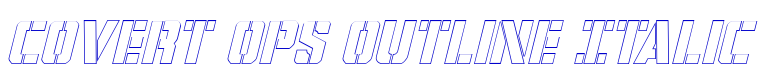 Covert Ops Outline Italic 字体